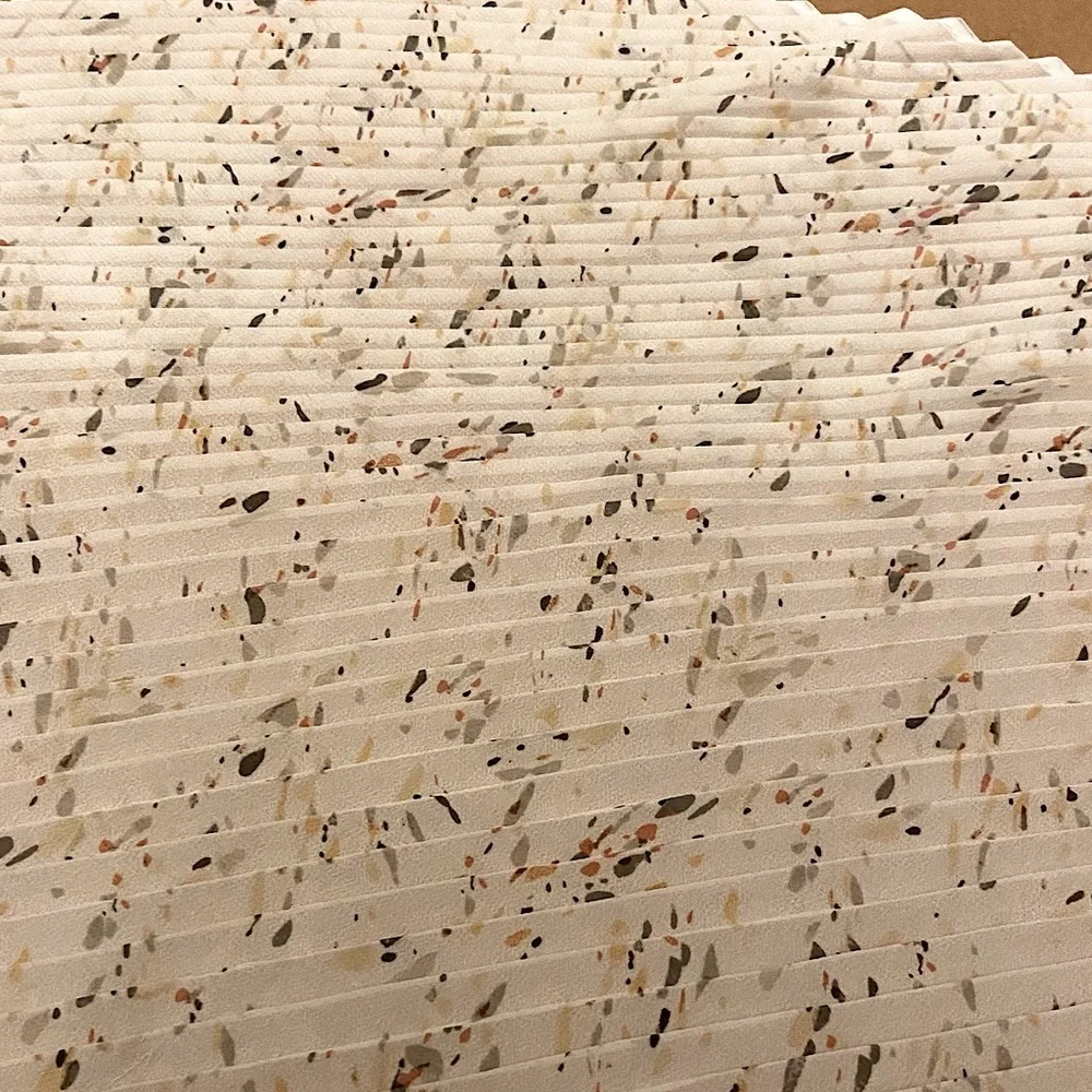 A New Day Petit Abstract Print Accordion Pleated Textured Neck or Hair Scarf - Picture 2 of 3